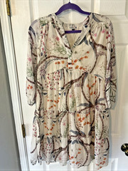 Fair Hope Floral Cottagecore Boho Ruffle Dress Size Small