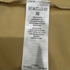 French Connection Satin Slip Dress Mini V Neck Spaghetti Strap Olive Tan L NWOT
