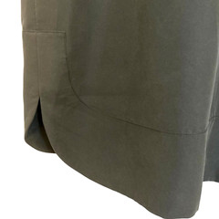 HILTON HOLLIS Shift Dress Women Size L Relaxed 3/4 Slve Shirttail Designer Green