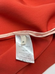 Celine Silk Dress Mini Red Size 36