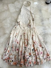 Altar’d State Halter Backless Midi Dress, XXS Cream Floral print