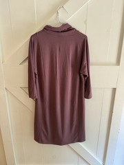 J.Jill Wearever Collection Mauve Cowl Neck Knit Dress Pockets Size Medium