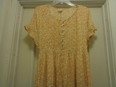 BOHO MUSTARD & FLOWERS BY COLLECTION LOOSE LITTLE DRESS M TO L