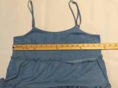 J for Justify Size Small Chambray Adjustable Strap Tiered Sundress EUC