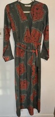 Bottle Green Printed Simple Beautiful Abaya Ramazan Eid Gown Islamic Dress