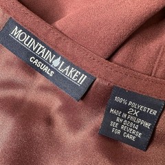 Mountain Lake II Casuals Maxi Dress Sz 2X Maroon Pockets Side Buttons Lagenlook