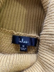 Lulus Tea Reader Sweater Dress Camel Size Medium