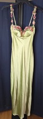 SELFIE LESLIE Garden Floral Applique Midi Dress Lime Sz XS