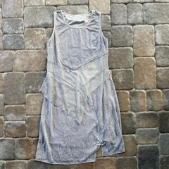 Mixed Fabrics Grey Dress