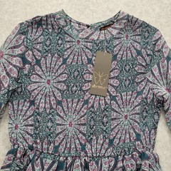 Ella Moss Blue Smock Dress Women&rsquo;s Size 12 Floral Design NWT