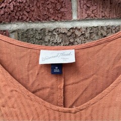 Universal Thread Rusty Orange 1/2 Sleeve Peasant Mini Dress