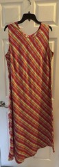Sarin Plus New York Women’s 1X Plaid 100% Cotton Knee Dress Scoop Neck Button