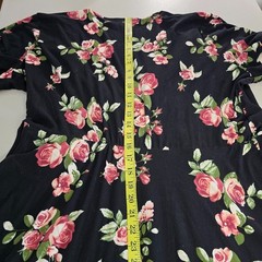 Justify Wrap Dress Women&rsquo;s 3X Black Pink Green Floral Short Sleeve Midi