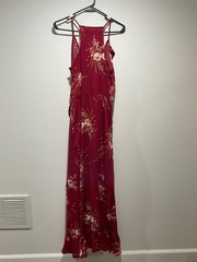 American Rag Faux Wrap Maxi Dress Boho Gypsy Tapestry Whimsigoth Milkmaid Large