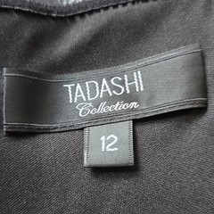 Tadashi Collection Black Strapless Pleated Silk Cocktail Dress Size 12 Elegant