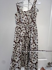 Womens flower pattern Square Neck A-line Dress Size Medium 8