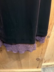 VTG Rabbit Rabbit Rabbit Design PURPLE Velvet Stretch Maxi Dress 12 Fairy Witch