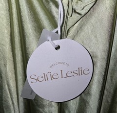 SELFIE LESLIE Garden Floral Applique Midi Dress Lime Sz XS