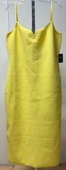 Express Women&rsquo;s Size XL Yellow Body Contour V Wire Sleeveless Midi Dress NWT