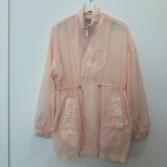 Baum und Pferdgarten pink sheer windbreaker long sleeve quarter zip dress EU 38