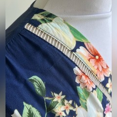 ANTHROPOLOGIE FARM RIO DE JANEIRO MIDNIGHT FLOWER WRAP DRESS SMALL