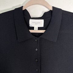 Pomander Place Tuckernuck Black Stretch Knit Polo Dress Size XXL Preppy Classic