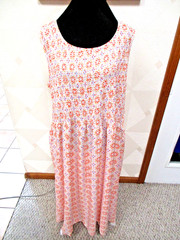 CROFT&BARROW-WHITE/MULTI-MEDALLIO-SMOCK-SLEEVELESS-POCKET-MAXI DRESS-SIZE-2X-NWT