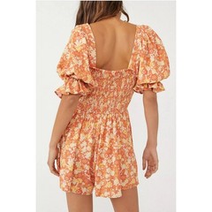 NEW Free People Size Small Show Me Love Romper Smocked Boho Festival Hippie $148