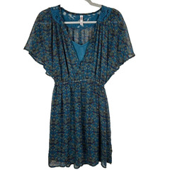 Xhilaration Women&rsquo;s Sz S Babydoll sheer mini dress/tunic Fairy Hippie Bohemian