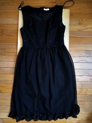 great condition size 8 Calvin Klein fit & flare dress, black, see-thru on opaque