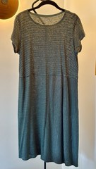EILEEN FISHER Organic Linen Striped Dress With Pockets
