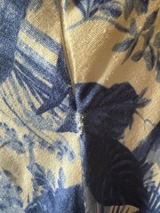 Trixxi Blue Boho Tropical Print Strapless Maxi Dress XL