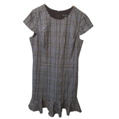 Banana Republic Plaid Ruffle Hem Career Sheath Dress Women&rsquo;s Size 12