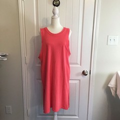 Free People Movement Hot Shot Electric Sunset Coral Tunic Tank Dress Size M