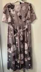XL floral polyester V-neck dress. Brand new without tags. Soft and flowing.
