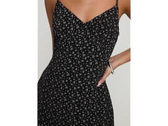 Princess Polly Jaye Mini Dress Black Pink Floral Strappy Size 8 NWT