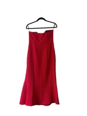 Atmos & Here Red Strapless Fitted Evening Gown AU 12 Formal Dress