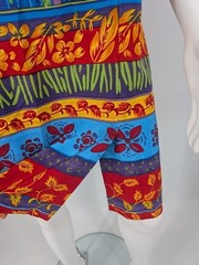 Vintage Patchwork Dress Sleeveless Slit Artsy Y2K Resort Vacation Aloha Boho 12