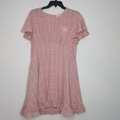 NWT Auguste The Label Women&rsquo;s Pia Mini Dress Flutter Sleeve Dusty Pink US 12 B26