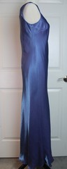 VTG Alex Evenings 2-Piece Set Jacket Maxi Sleeveless Dress Blue Iridescent Sz 8