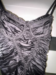 D&G Black Ruched Bodycon Spaghetti Strap Zip Set
