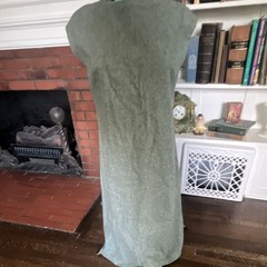 Vintage 60s excellent condition green sleeveless aline modern 10