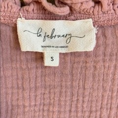 In February Pink Button-Front Gauze Tunic Dress