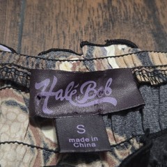 Hale Bob Black Silk Paisley Off The Shoulder Mini Dress Size S