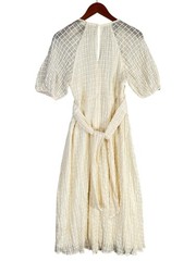 NWT ASTR The Label Crossover Bust Midi Dress in Cream Color Size Small