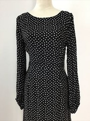 Anthropologie Black White Polka Dot Agatha Midi Dress Women’s Size 6 NWT $160