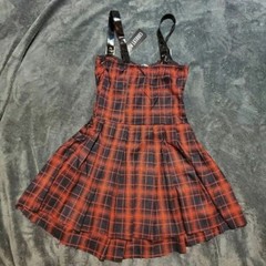 Dolls Kill Current Mood Emo Punk Rock Born To Burn Plaid Mini Dress S