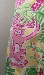 Lilly Pulitzer Miranda Monkey Lemon Sorbet Sheath Dress Sz 4 Jungle Animals EUC