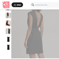 La Redoute Black Low V Back Size 14 Pencil Dress LBD Fitted Office Classy RRP£55