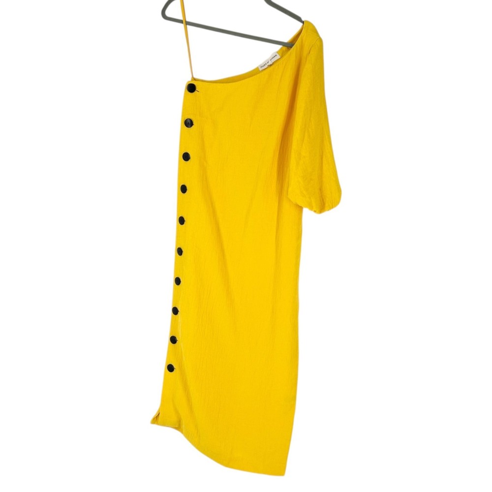 Mara Hoffman Emilie One Shoulder Button Detail Dress
